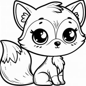 Fox coloring page - picture 9