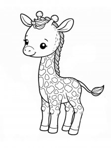 Giraffe coloring page - picture 1