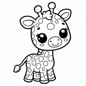 Giraffe coloring page - picture 10