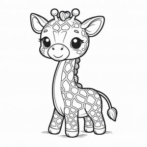Giraffe coloring page - picture 13