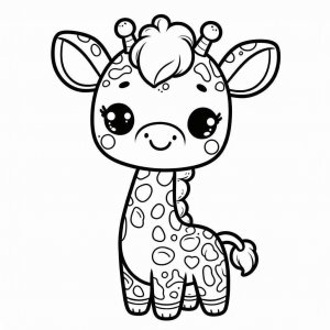 Giraffe coloring page - picture 14