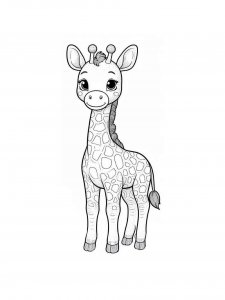 Giraffe coloring page - picture 17