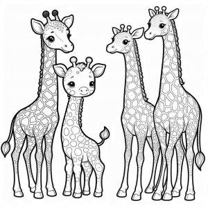 Giraffe coloring page - picture 2