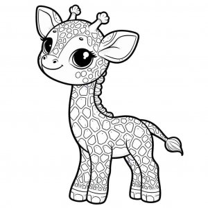 Giraffe coloring page - picture 24