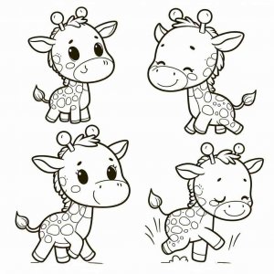 Giraffe coloring page - picture 3