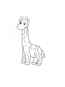 Simple Giraffe Coloring Page