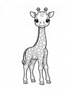 Giraffe coloring page - picture 4