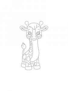 Dot-to-Dot Giraffe Coloring Page