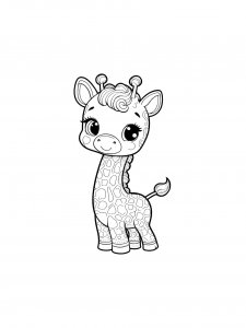 Charming Giraffe Coloring Page