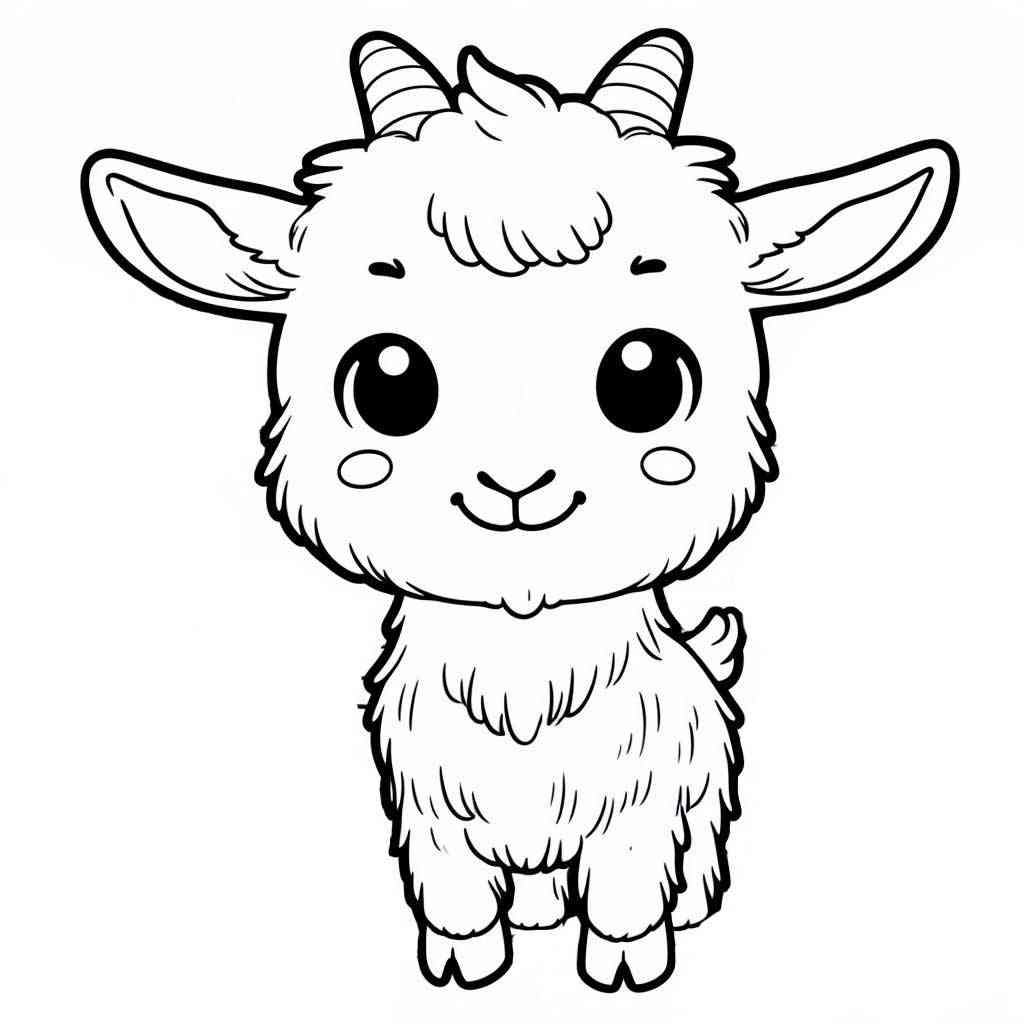 Раскраска коза английский для детей