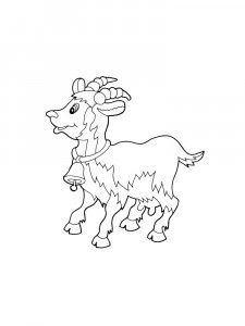 Cheerful Goat Coloring Page