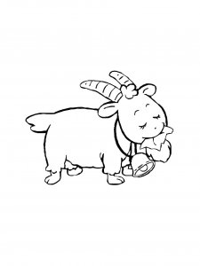 Goat Eating Leaves Coloring Page