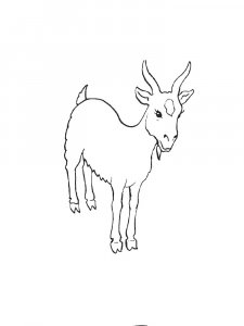 Thoughtful Goat Coloring Page