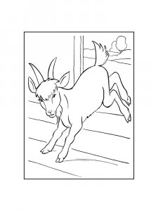 Jumping Goat Coloring Page
