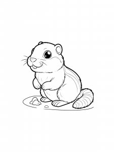 Beautiful Gopher Coloring Page
