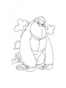 Gorilla coloring page - picture 21