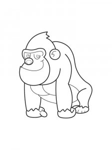 Gorilla coloring page - picture 23