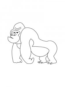Gorilla coloring page - picture 25