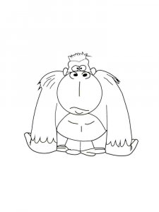 Gorilla coloring page - picture 26