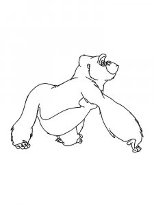 Gorilla coloring page - picture 29