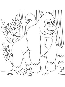 Gorilla coloring page - picture 3