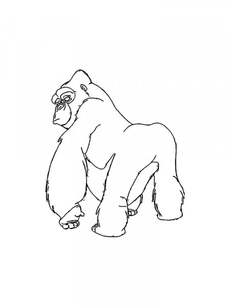 Gorilla coloring pages