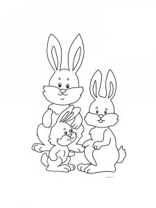 hares coloring page - picture 35