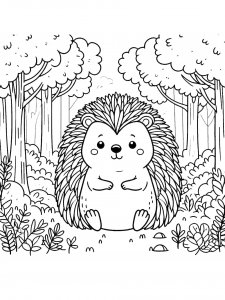 Hedgehog Coloring Pages 54