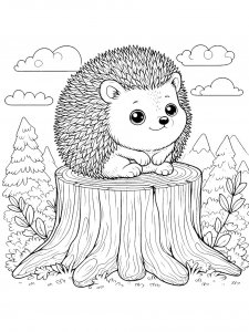 Hedgehog Coloring Pages 61