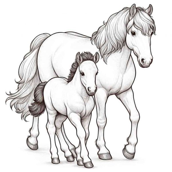 Horse coloring pages