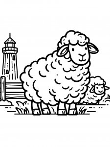 Lamb Coloring Pages 32