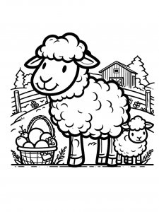 Lamb Coloring Pages 36