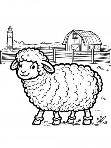 Lamb Coloring Pages 44