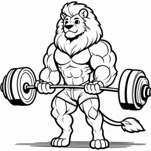 Lion coloring page - picture 35