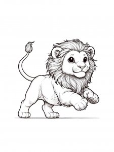 Lion coloring page - picture 39