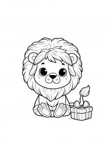 Lion coloring page - picture 42