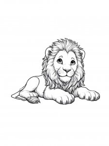 Lion coloring page - picture 49