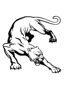 Panther coloring page - picture 1
