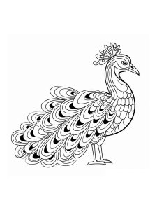 Coloring Pages Animals Peacock 16