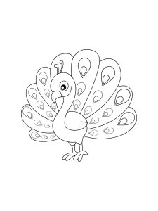 Coloring Pages Animals Peacock 17
