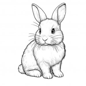 Rabbit coloring page - picture 11