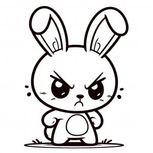Rabbit coloring page - picture 12