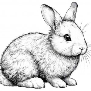 Rabbit coloring page - picture 13