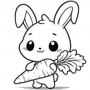 Rabbit coloring page - picture 14