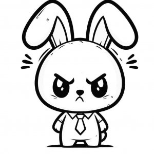 Rabbit coloring page - picture 16