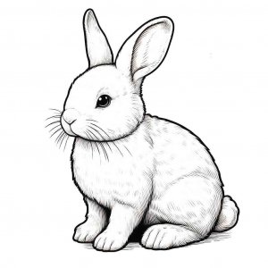 Rabbit coloring page - picture 19