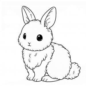 Rabbit coloring page - picture 2