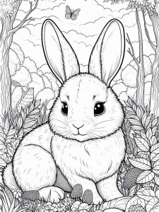 Rabbit coloring page - picture 20