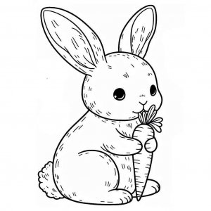 Rabbit coloring page - picture 21