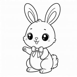 Rabbit coloring page - picture 22